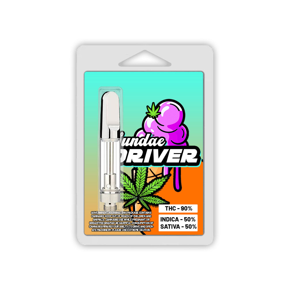 Sundae Driver Vape Cartridge Blister Pack Green Buddha Packaging