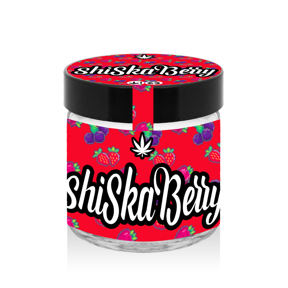 Shiskaberry 60ml Glass Jars Stickers 3 5g Green Buddha Packaging