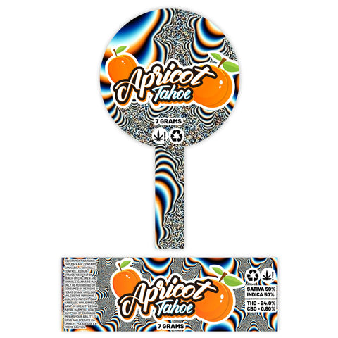 Apricot Tahoe 120ml Glass Jars Stickers (7g)
