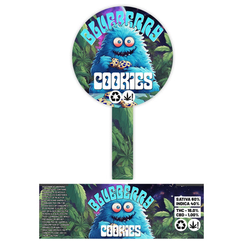 Blueberry Cookies 60ml Glass Jars Stickers (3.5g)