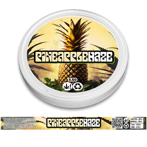 Pineapple Haze 100ml Tuna Tin Stickers (3.5g)