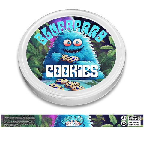Blueberry cookies 100ml Tuna Tin Stickers (3.5g)