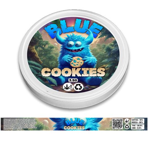 Blue Cookies 100ml Tuna Tin Stickers (3.5g)