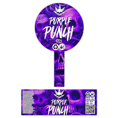 Purple Punch 60ml Glass Jars Stickers (3.5g)