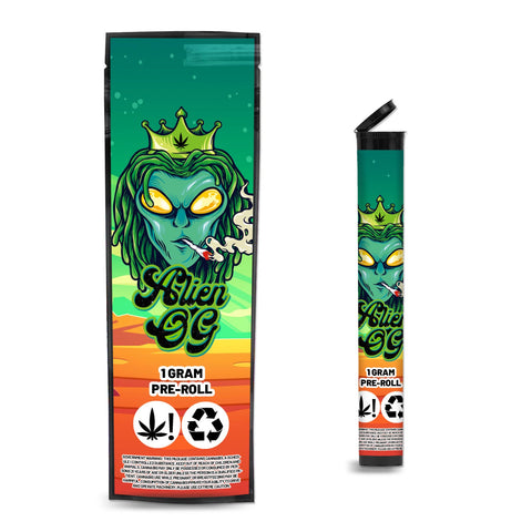 Alien OG Pre Roll Mylar & Pop Tops