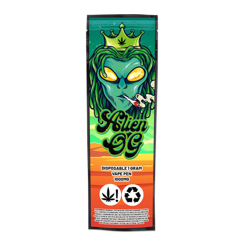 Alien OG Disposable Vape Mylar Bags