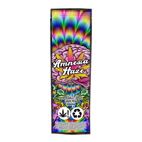 Amnesia Haze Disposable Vape Mylar Bags