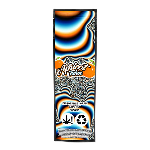 Apricot Tahoe Disposable Vape Mylar Bags