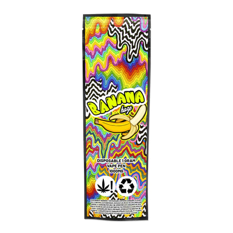 Banana Haze Disposable Vape Mylar Bags