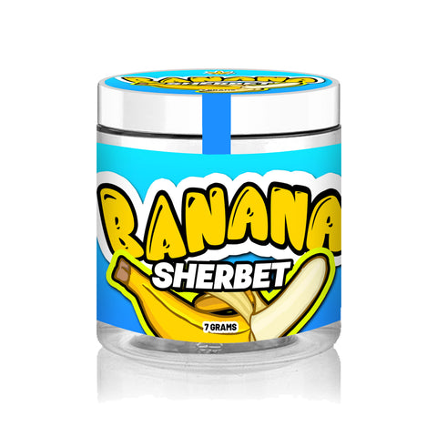 Banana Sherbet 120ml Glass Jars (7g)
