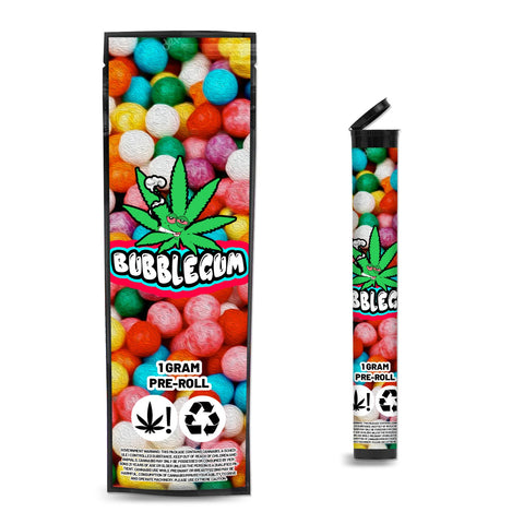 Bubblegum Pre Roll Mylar & Pop Tops