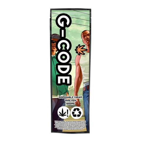 G-Code Disposable Vape Mylar Bags