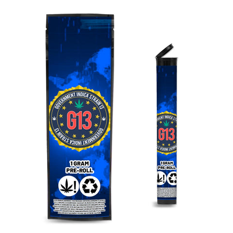 G-13 Pre Roll Mylar & Pop Tops