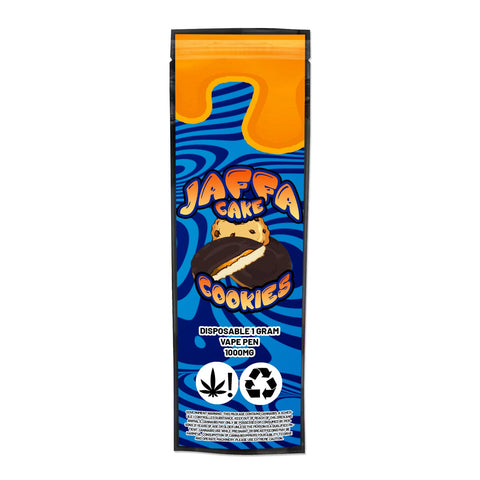 Jaffa Cake Cookies Disposable Vape Mylar Bags