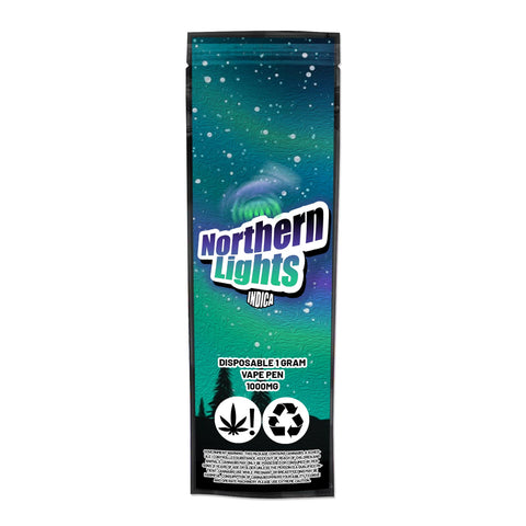 Northern Lights Disposable Vape Mylar Bags