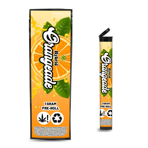 Orangeade Pre Roll Mylar & Pop Tops