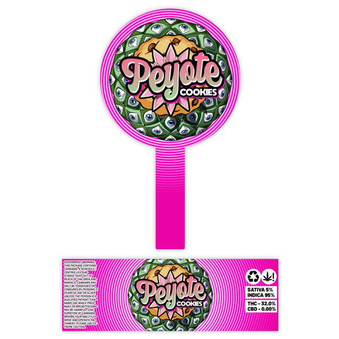 Peyote Cookies 60ml Glass Jars Stickers (3.5g)