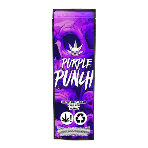 Purple Punch Disposable Vape Mylar Bags