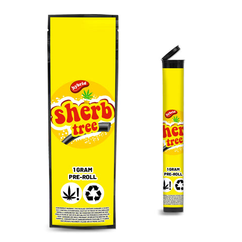 Sherb Tree Pre Roll Mylar & Pop Tops