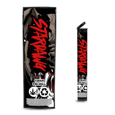 Stardawg Pre Roll Mylar & Pop Tops