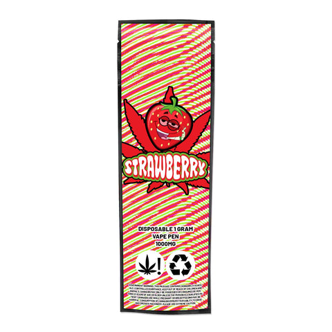 Strawberry Disposable Vape Mylar Bags