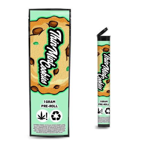 Thin Mint Cookies Pre Roll Mylar & Pop Tops