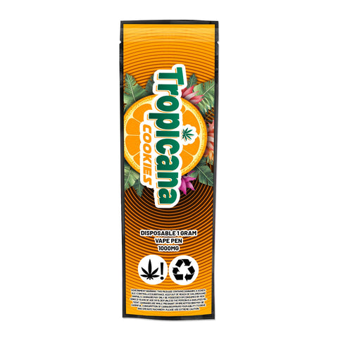 Tropicana Cookies Disposable Vape Mylar Bags