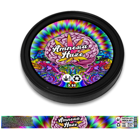 Amnesia Haze 100ml Tuna Tin Stickers (3.5g)