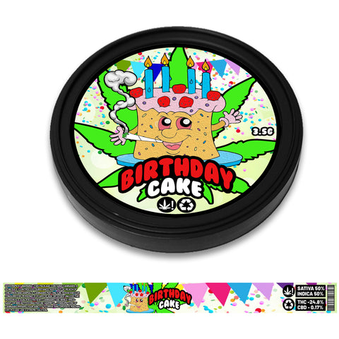 Birthday Cake 100ml Tuna Tin Stickers (3.5g)