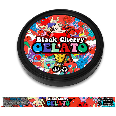 Black Cherry Gelato 100ml Tuna Tin Stickers (3.5g)