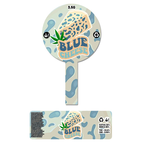 Blue Cheese 60ml Glass Jars Stickers (3.5g)