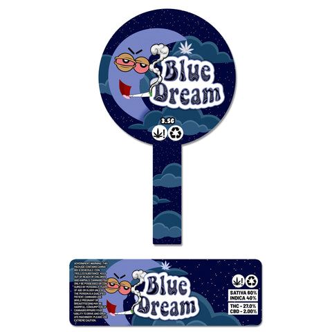 Blue Dream 60ml Glass Jars Stickers (3.5g)