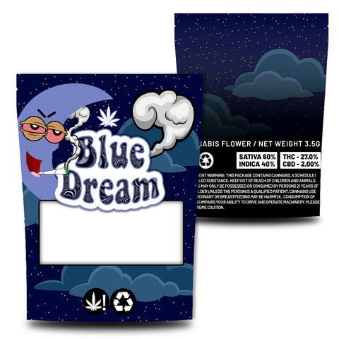 Blue Dream Direct Print Mylar Bags (3.5g)