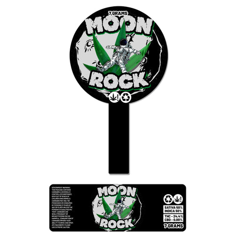 Moon Rock 120ml Glass Jars Stickers (7g)