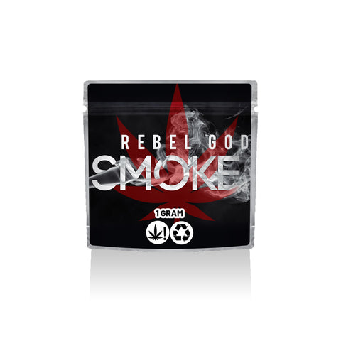 Rebel God Smoke Ready Made Mylar Bags (1g)