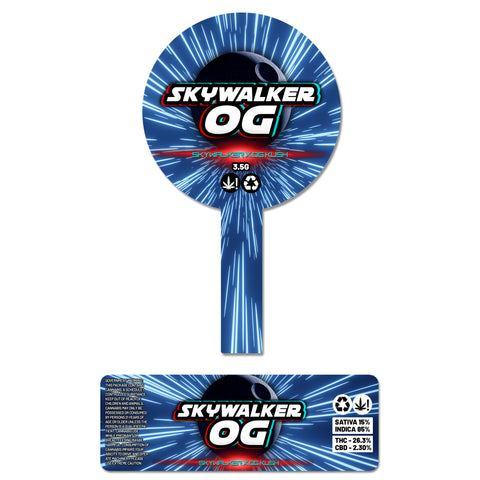Skywalker OG 60ml Glass Jars Stickers (3.5g)