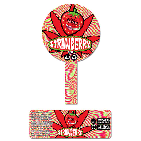 Strawberry 60ml Glass Jars Stickers (3.5g)