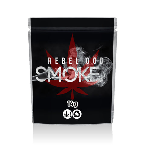 Rebel God Smoke Ready Made Mylar Bags (14g)