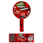 Red Berry Cherry 120ml Glass Jars Stickers (7g)