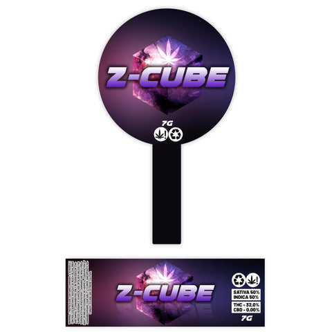 Z-Cube 120ml Glass Jars Stickers (7g)